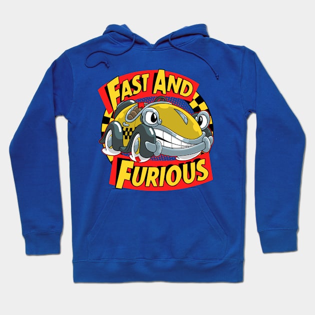 Toon Town Racing Hoodie by ClayGrahamArt